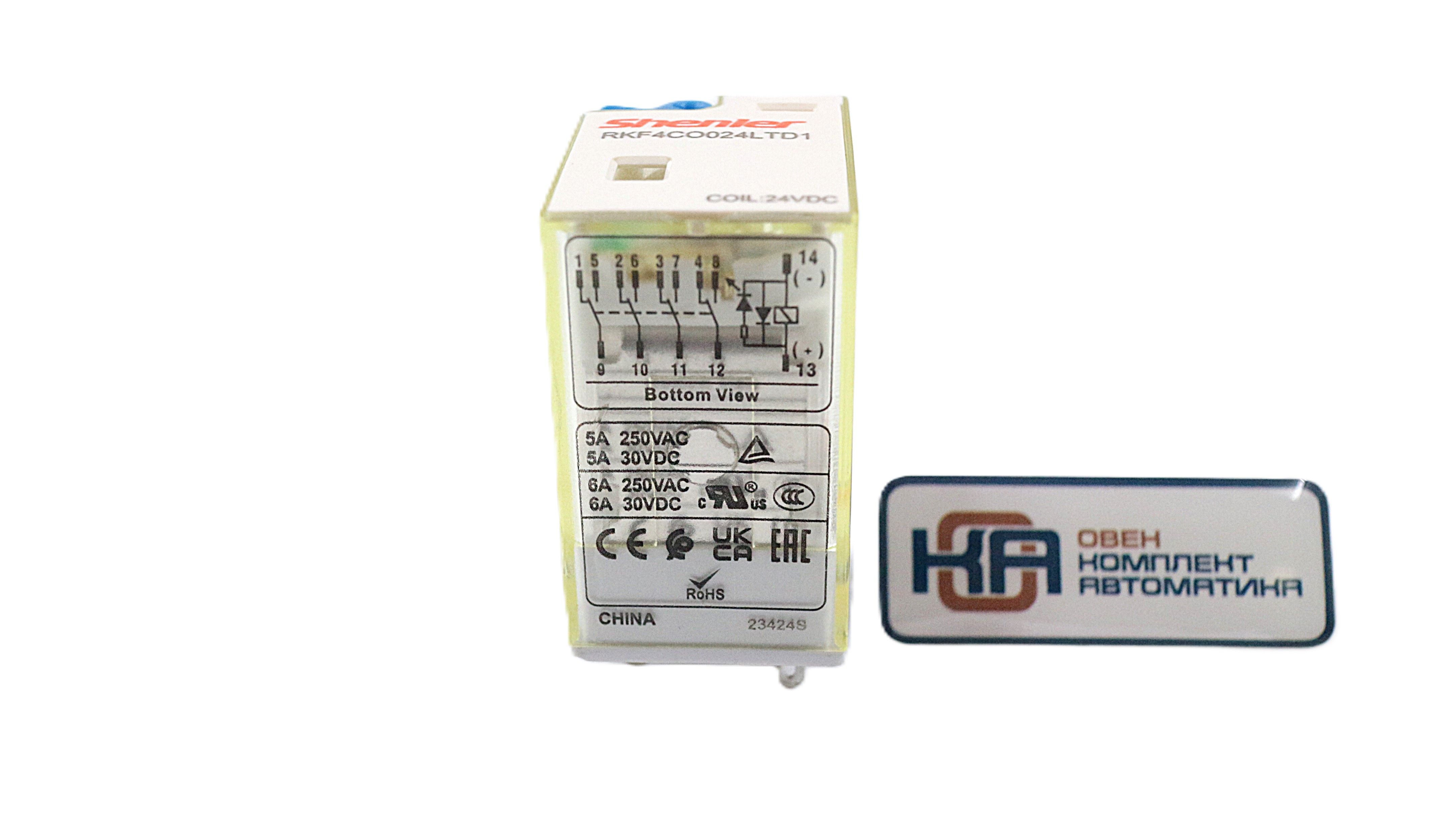 Промежуточное реле Shenler RKF4CO024LTD1 4CO 6A 24VDC