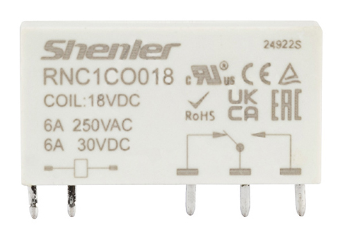 Реле интерфейсное Shenler RNC1CO018 1CO 6A 18VDC